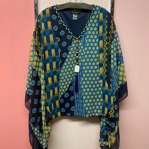 New Ashley Stewart Poncho Style Blouse - Plus Size